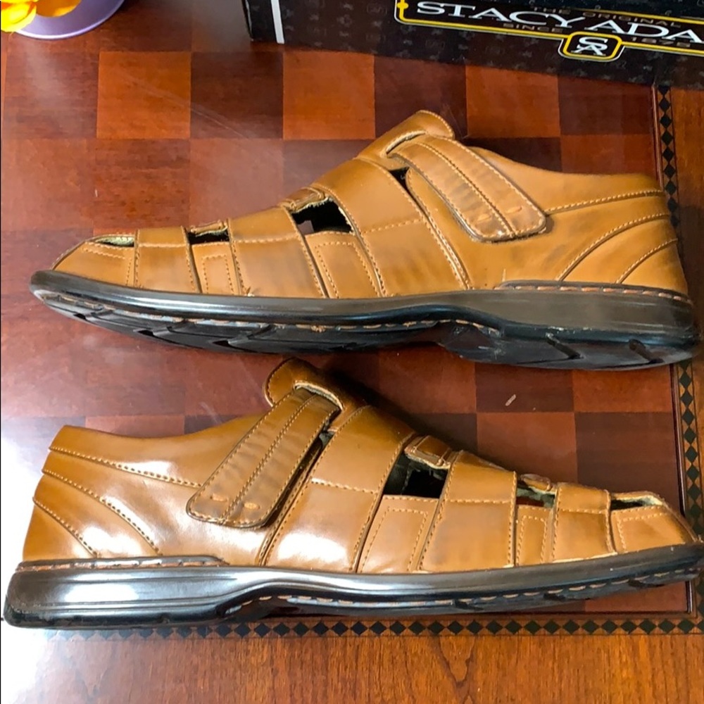 Stacy Adams Brisbane Leather Sandals - Picture 2 of 8